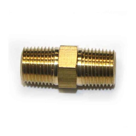 Interstate Pneumatics 1/8 Inch NPT Male Brass Hex Nipple, PK 50 FA212-50K